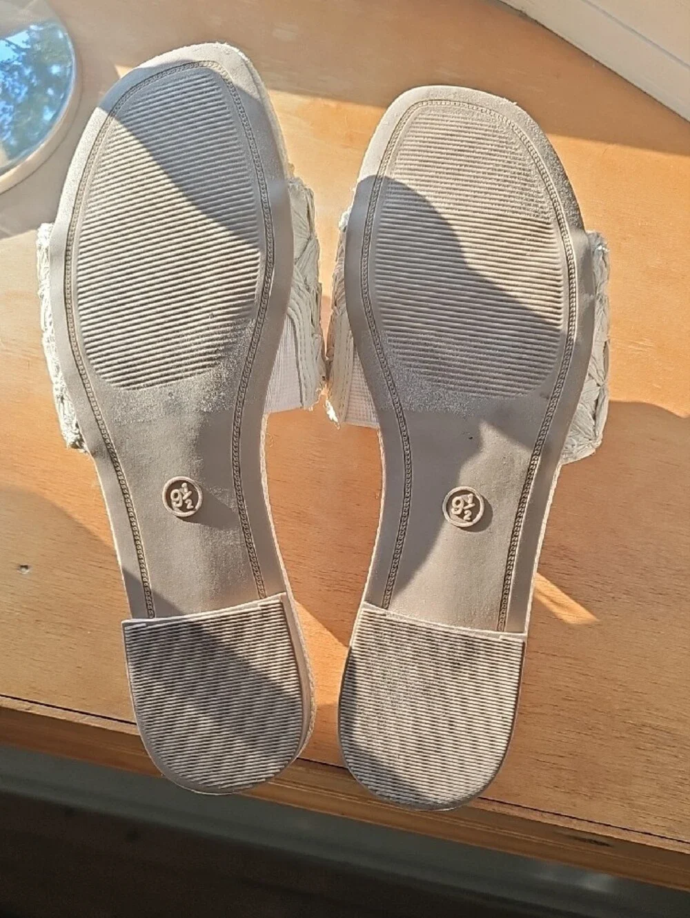 A New Day Raffia Woven Slide Sandal Size 9.5